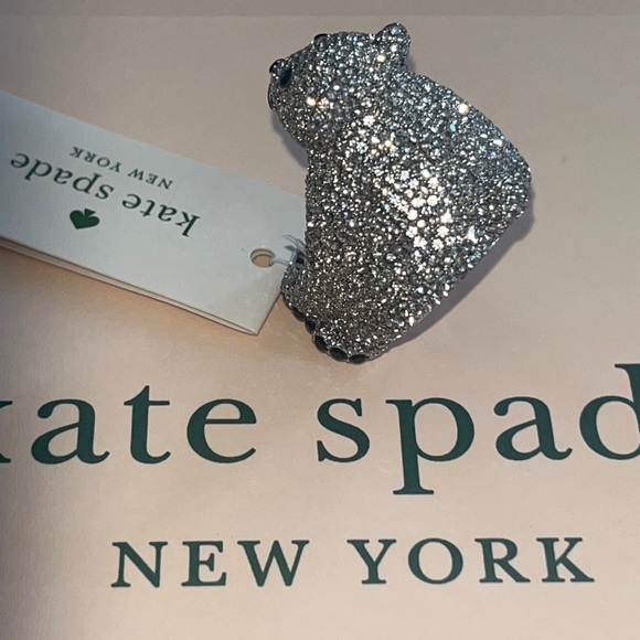 ♠️kate spade Polar Bear Arctic Friends Ring, Silver NWT